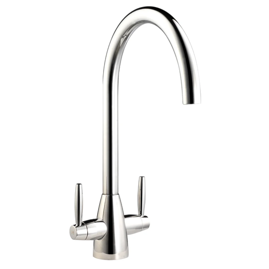 Flint Metering Twin Lever Monobloc Kitchen Tap