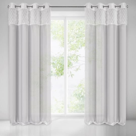 Carwell Eyelet Semi Sheer Curtain