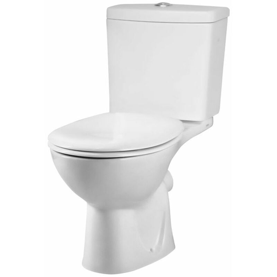 Vitra - Layton Close Coupled Toilet Push Button Cistern - Soft Close Seat