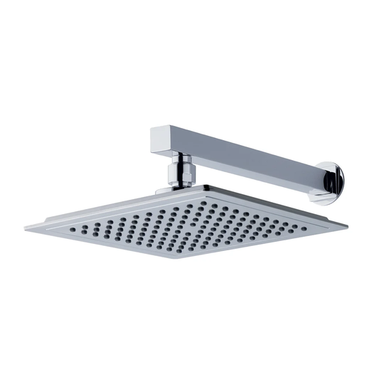 Slimline Single Mode Fixed Shower Head - Square
