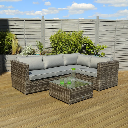 Talisha 5 Seater Rattan Corner Sofa Set