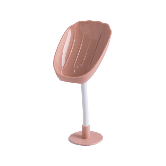 Sunflowergb - Puncture Free Draining Soap Box Wall Mounted Soap Dish Creative Waterless Soap Dish Wall Mounted Shelves Pink