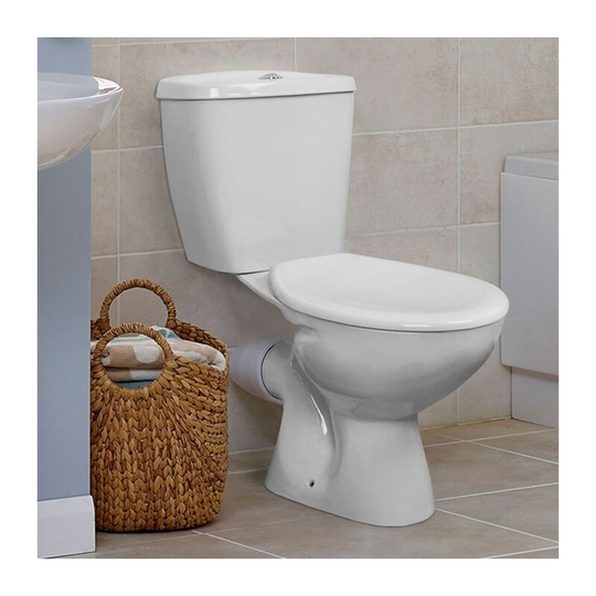 Duchy - Ocean Close Coupled Toilet with Push Button Cistern - Standard Seat