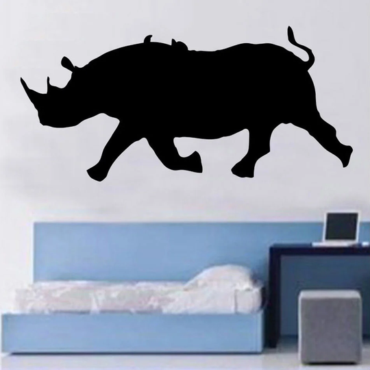 Black Rhino Wall Sticker