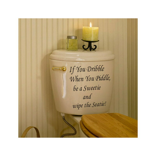 Fashion Toilet Seat Wall Sticker Vinyl Art Bathroom Decals Decor 23*23cm