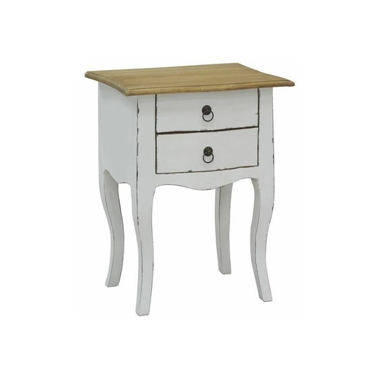 Horton Solid Wood 2 - Drawer End Table Built-In Outlets