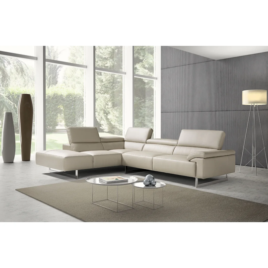 Swiger Leather Reclinning Corner Sofa