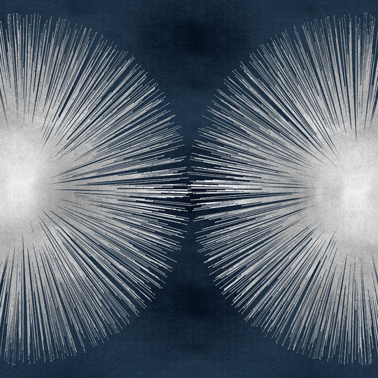Sunburst on Photograph Dark Blue Ii by Abby Young - Wrapped Canvas Art Prints
