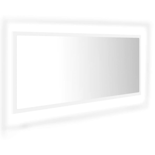 Vidaxl - led Bathroom Mirror White 100x8.5x37 cm Acrylic White