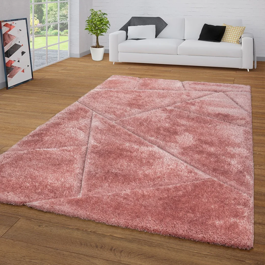 Sutton Coldfield Shaggy Pink Rug