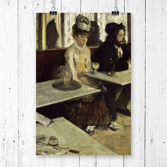 'Absinthe Drinkers in a Cafe' by Edgar Degas Painting Print
