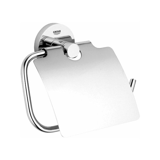 Essentials Toilet Roll Holder with Cover - Silver - Grohe