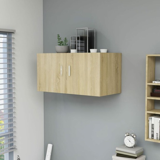 Wall Mounted Cabinet Sonoma Oak 80x39x40 cm Chipboard