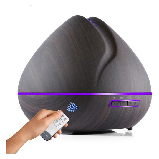 Sunflowergb - 400ml Electric Essential Oil Diffuser, 7 led Colors for Bedroom, Living Room, Spa or Office, Light Color, Dark