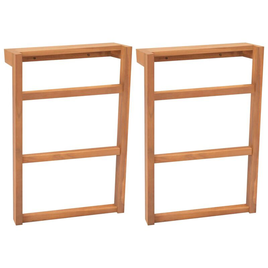 Vidaxl - Towel Racks 2 pcs Solid Teak Wood Brown