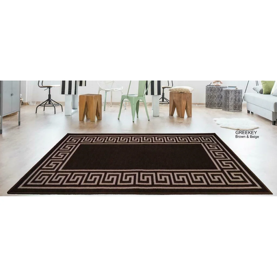 Trina Power Loom Brown/Beige Rug