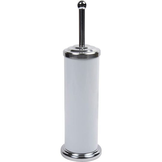 White & Stainless Steel Toilet Brush & Holder - Croydex