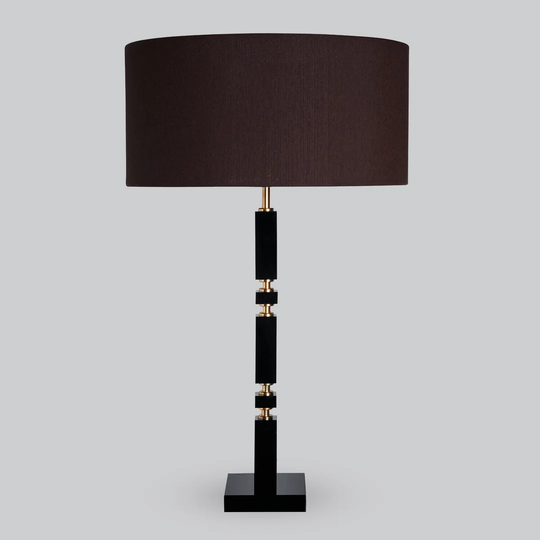Hughestown 78 cm Black Crystal Gold Table Lamp Brick