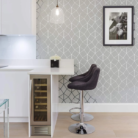 Seay 10.05m x 53cm Textured Metallic Finish Wallpaper Roll