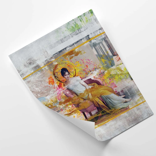 Woman on an Armchair - Unframed Graphic Art