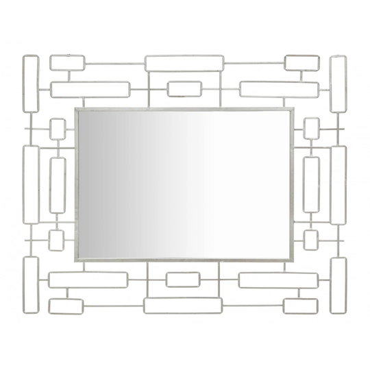 Mcgahey Metal Framed Wall Mounted Accent Mirror in Silver