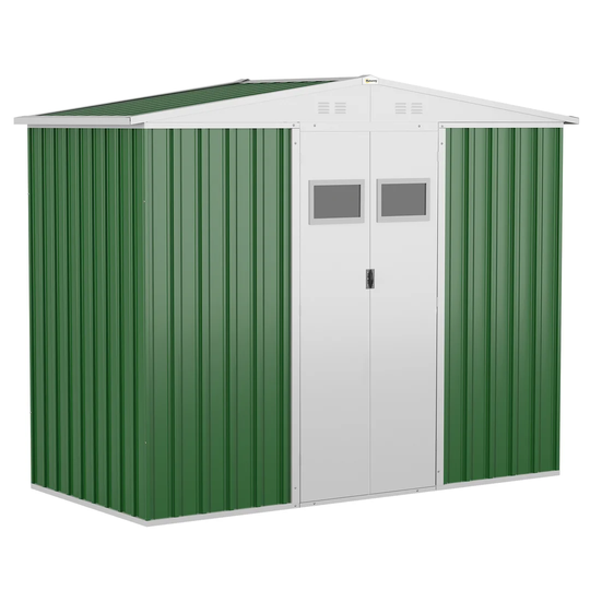 Abdihamid 8.2 ft. W x 4 ft. D Steel Tongue & Groove Apex Garden Shed