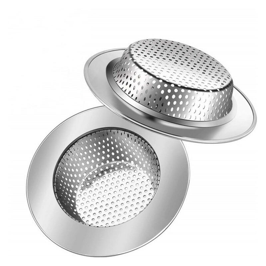 2pcs 7.5cm stainless steel drain filter filter, prevent obstructed debris for kitchen sink, washbasin bath, bathtubs
