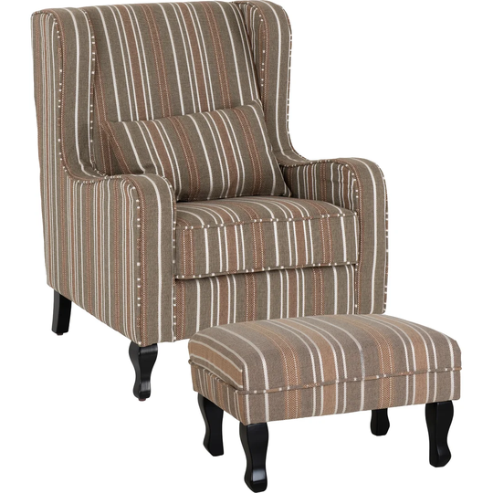 Elissa FIRESIDE CHAIR AND FOOTSTOOL SET