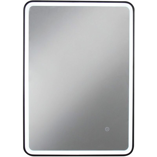 Led Illuminated Bathroom Mirror Light Mains Powered Touch Switch Wall - Black - Croydex