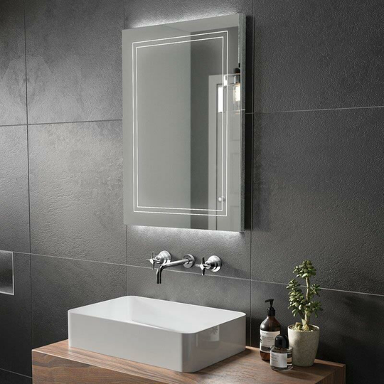 Outline 60 led Illuminated Mirror - 600mm Wide - 78758000 - Clear - HIB
