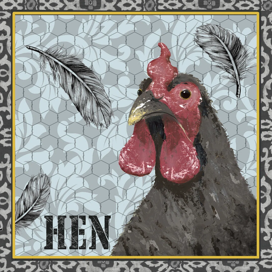 White Rooster II by Jade Reynolds - Wrapped Canvas Graphic Art