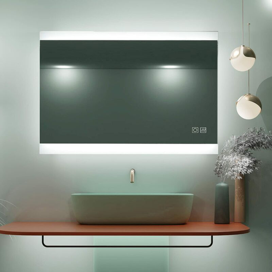 700x500mm Illuminated led Bathroom Mirror Light up Wall Mirror with Touch Sensor Switch Demister Pad Wall Mounted - Lisa