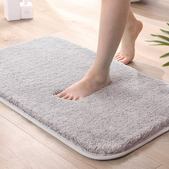 Briday - All-in-one bath mat, washable non-slip bath mat, plush bath mat, bath mat for tub, shower and bedroom, 50x80cm