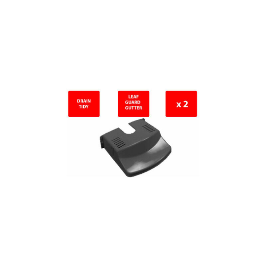 Viss - 2 x drain cover - plastic - drain tidy - leaves - black - guard gutter - strong