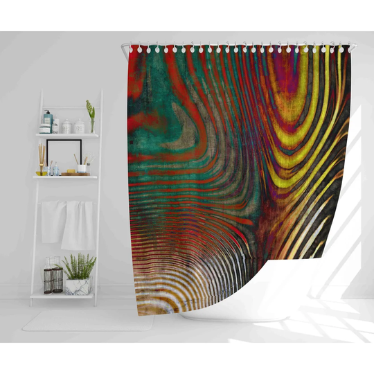 Flatt 2 Piece Polyester Shower Curtain Set