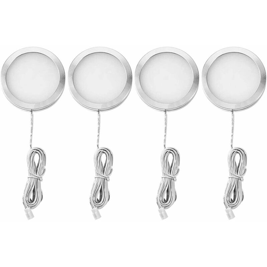 Gift - 4 Pieces of Rechargeable led Closet Light Under Cabinet Lighting Wall Cabinet Cupboard Wardrobe Kitchen Entry Hallway Hallway Bathroom White