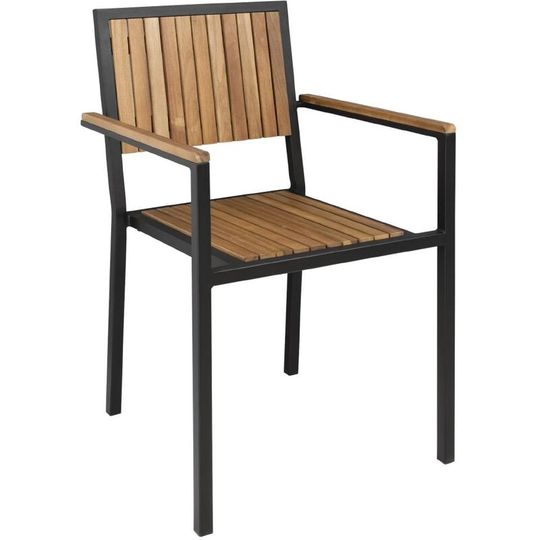DS151 Bolero Steel & Acacia ArmChair Pack 4 - DS151