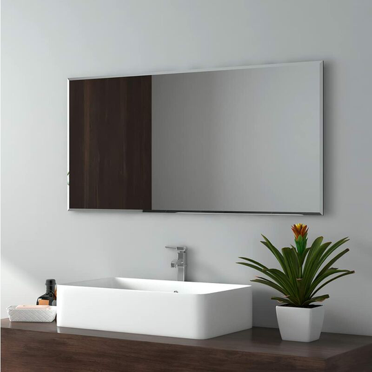 Emke - Wall Mounted Bathroom Mirror, Frameless Bathroom Mirror for Wall, Rectangle Vanity Mirrors 90x45 cm - 90x45cm
