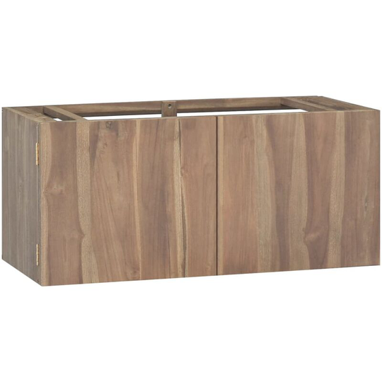Wall-mounted Bathroom Cabinet 90x39x40 cm Solid Wood Teak Vidaxl Brown