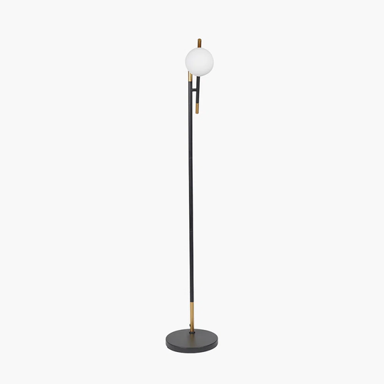 Cherrelle 144Cm Black/Golden Reading Floor Lamp