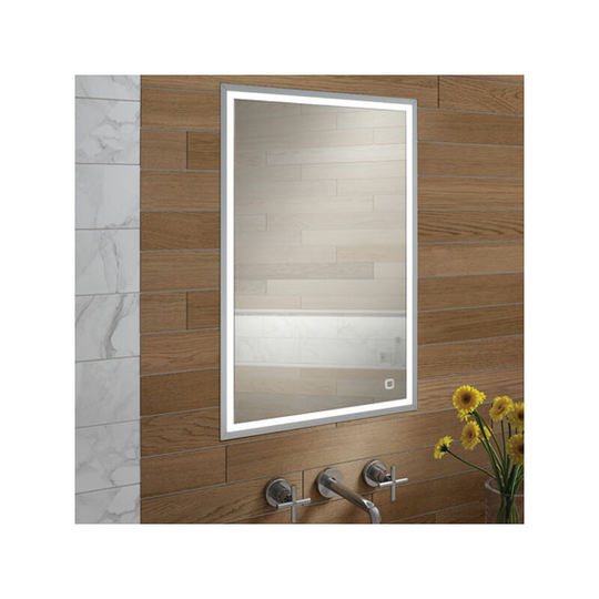 Vanquish 50 Single Door Recessed Led Bathroom Cabinet 730mm h x 530mm w - HIB
