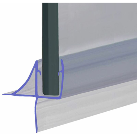 Shower Seal for Screens, Doors or Panels | Fits 4, 5 or 6mm Glass | Seals 7-12mm Gaps | SEAL004 (200cm) - Clear