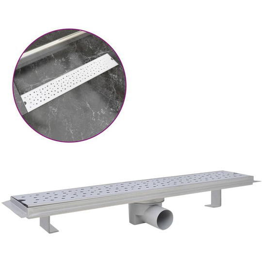 Vidaxl - Linear Shower Drain Bubble 630x140 mm Stainless Steel