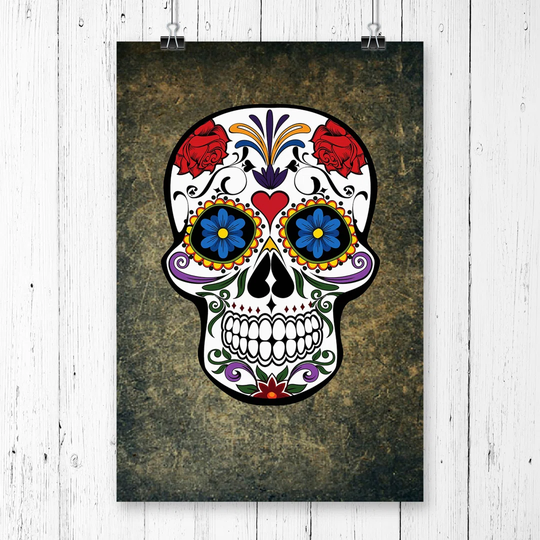 "Sugar Skull Tattoo" Graphic Art