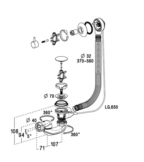 Scheffler 5cm Shower Waste