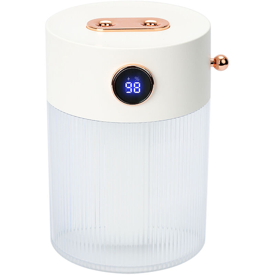 Asupermall - Double Spray Mist Humidifier with Night Light Digital Display 600ml Personal Desktop Humidifier Quiet Cooling Air Humidifier for Home