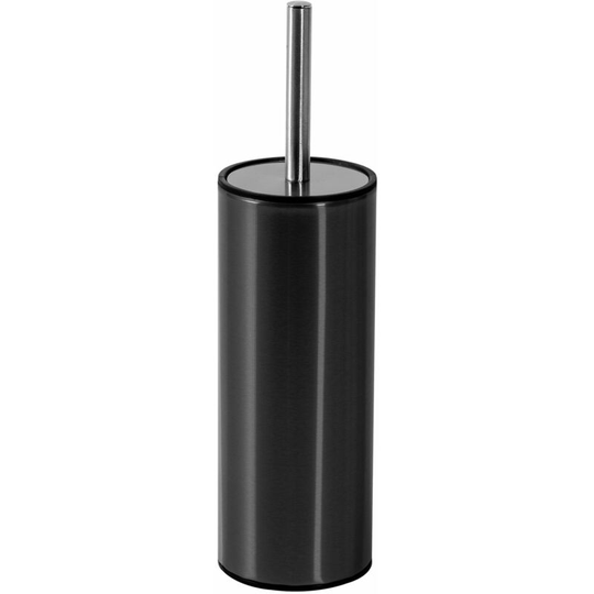 Nexus Freestanding Toilet Brush Holder with Curved Brush, Grey Finish - Grey