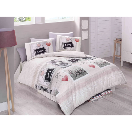 Spiva White/Grey Duvet Cover Set