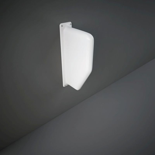 Rak Deluxe Urinal Partition Panel - uridiv - Alpine White