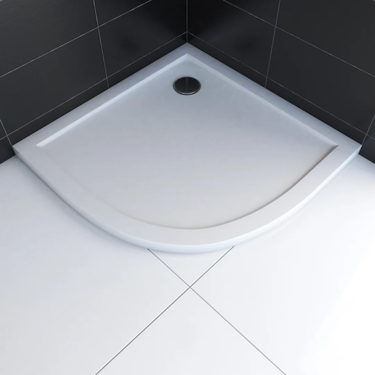 Shower Tray Pure Acrylic White 90 X 90 X 4 Cm Round